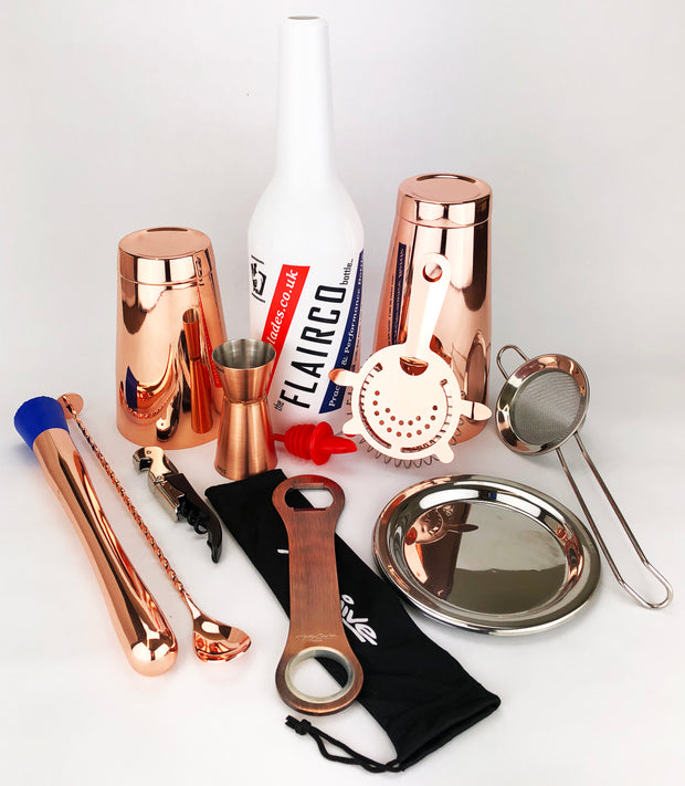 11 Piece Copper Cocktail Kit, Tin on Tin - Bar Blades