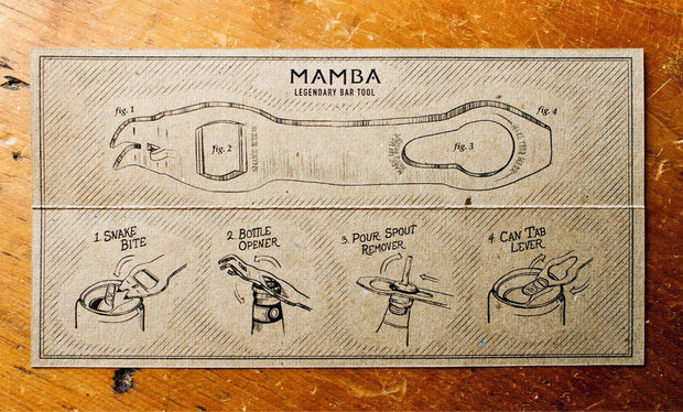 THE MAMBA: Shiny Silver Bartending Tool and Bar Blade - Bar Blades