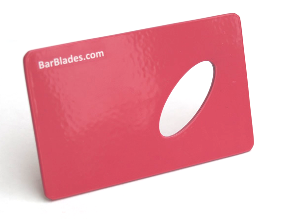 Pink Credit Card Bottle Opener - Bar Blades
