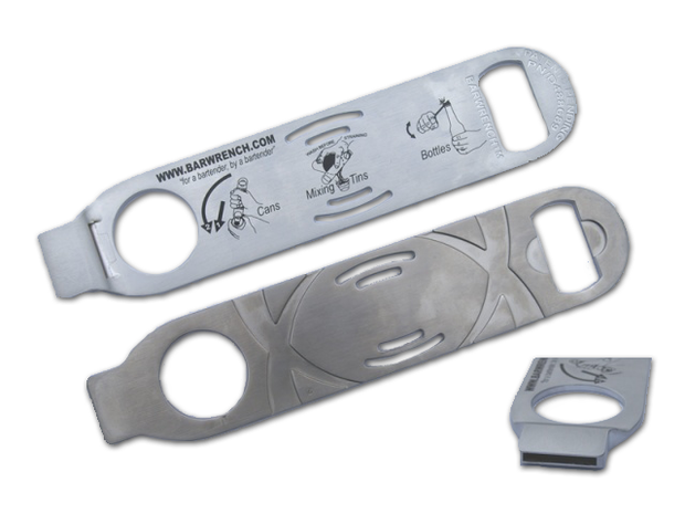 Silver Bar Wrench With Printing - Bar Blades